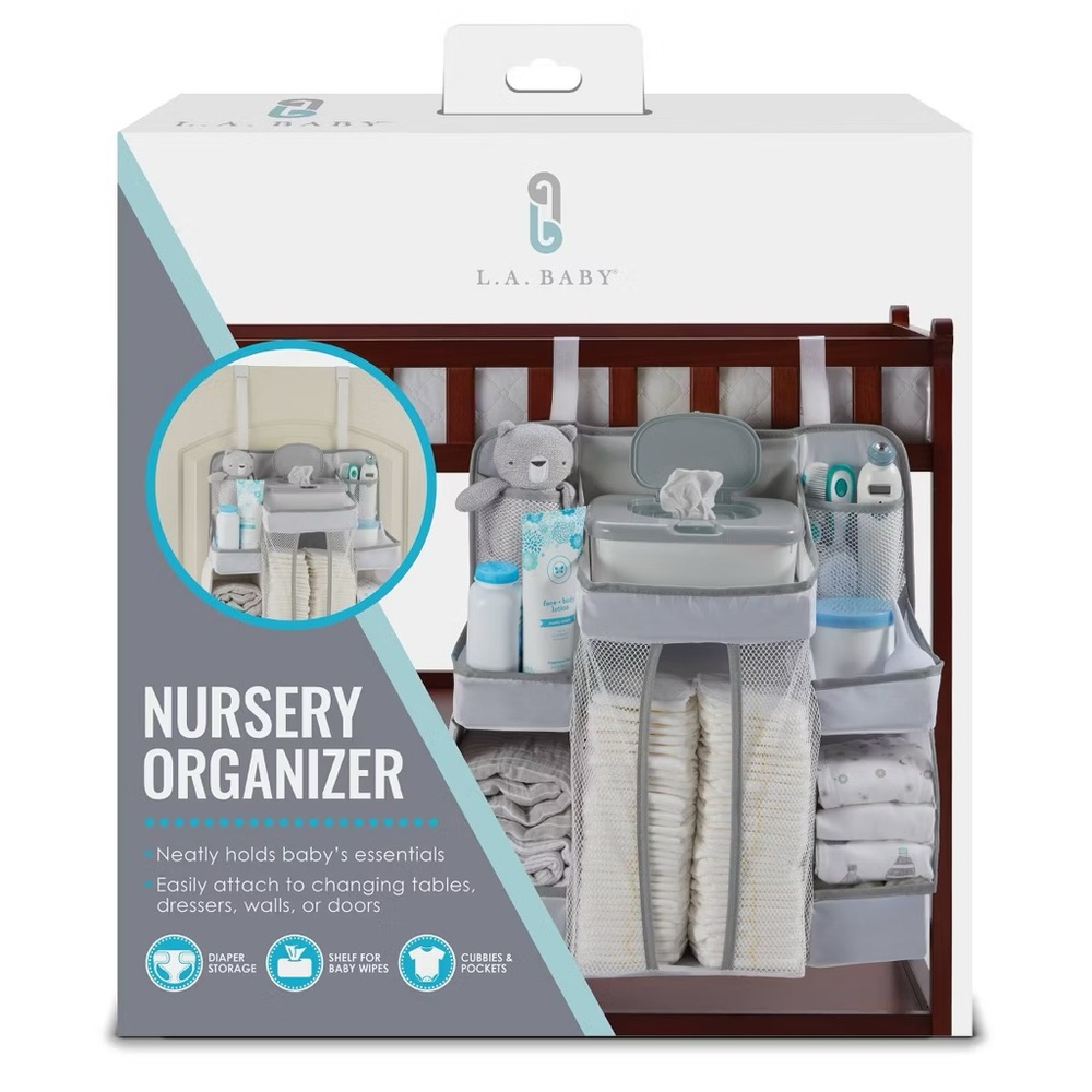 Gray Nursery Organizer